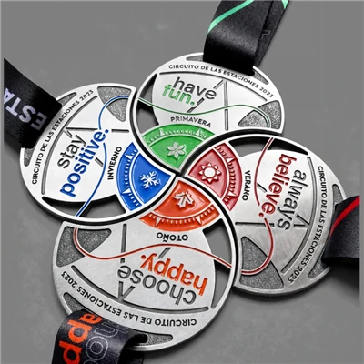 Benotzerdefinéiert Saisonen Collection Interlocking Serie Medaille