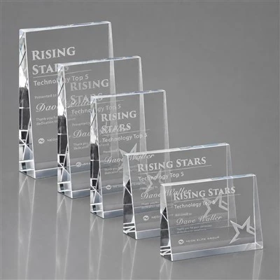 Benotzerdefinéiert Solid Rectangle Crystal Award Plaques