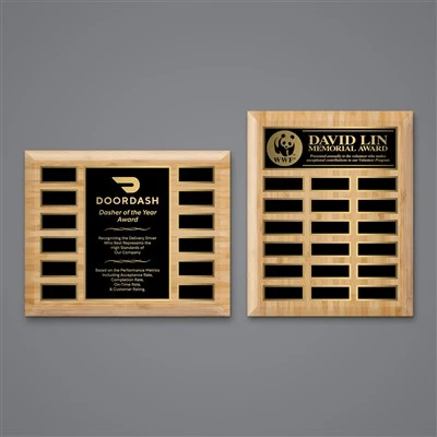 Benotzerdefinéiert Bambus éiwegt Unerkennung Plaque